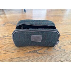 Timber‎ and Tide Green Plaid Wool Dopp Kit Toiletry Bag Travel Shaving Case